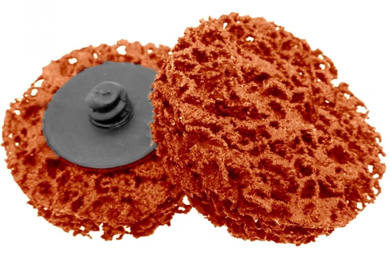 Круг для снятия ржавчины D=75 мм оранжевый толщина 14мм (крепление Roloc)