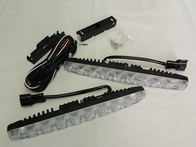 Фара доп.  дневные ходовые огни DRL-HP-S9 9диодов 12V 255x25мм с указателем поворота 2шт