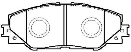 Колодки тормозные Toyota AURIS 06 =)/Corolla 02=)/RAV 4 06=) передние