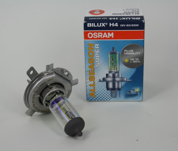 Лампа Osram H4-12-60/55 +30% ALLSEASON SUPER (всепогод.)
