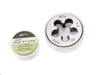 Плашка М 10 х 1,25  d=30мм HSS4341