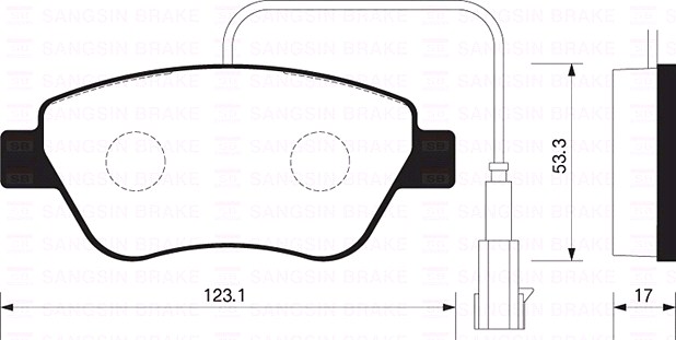 Колодки тормозные передние FIAT ALBEA