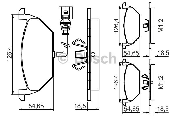 Колодки тормозные передние Audi A3 )03/VW G4/G5/Skoda OCTAVIA 1.4/1.6/1.9D