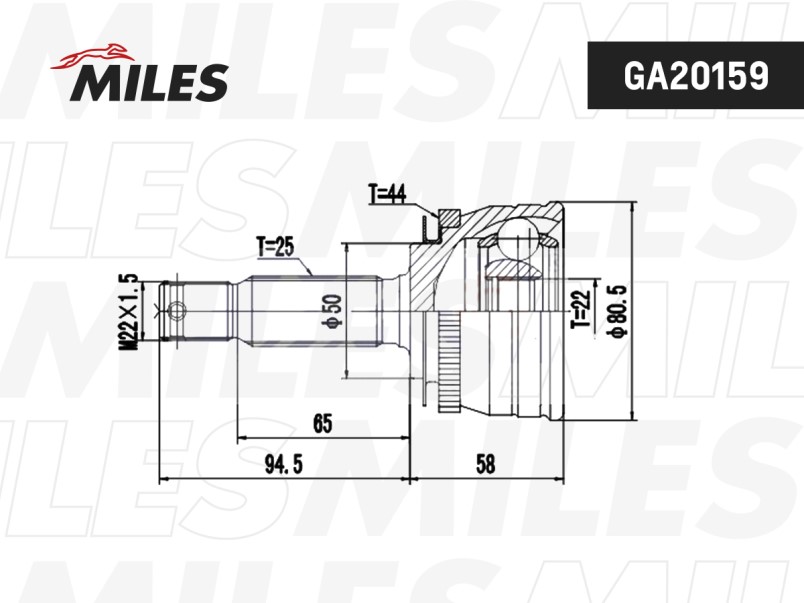 ШРУС Hyundai Accent наруж. с ABS ТАГАЗ