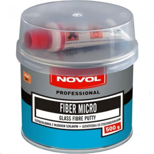 Шпатлевка  Novol FIBER MICRO  0,5кг со стекловолокном