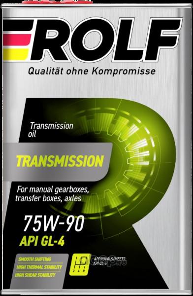 Масло трансм. Rolf Transmission SAE 75W-90 API GL-4 4л п/синт.  жесть