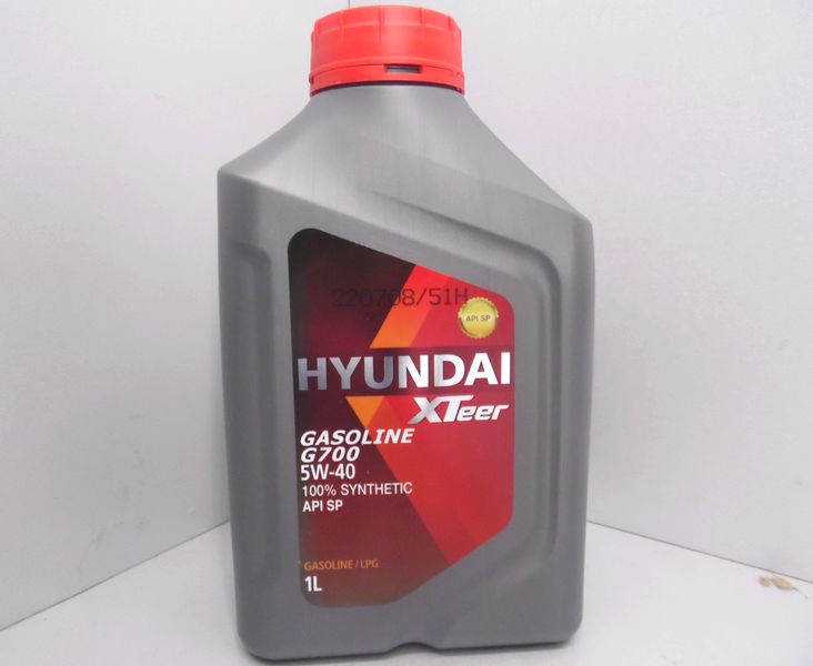 Масло моторное Hyundai XTeer Gasoline G700 5W40 SN/SP Plus синт. (1л)