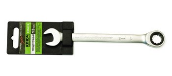 Ключ рожково-накидной с трещеткой 10мм (Дело Техники)