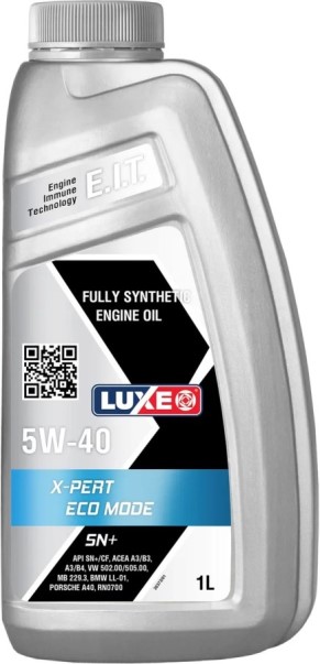 Масло моторное LUXE Premium X-PERT ECO MODE 5w-40 SN+/CF, A3/B3, A3/B4 синт. бенз./дизель (1л)