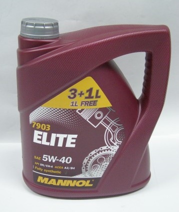 Масло моторное MANNOL ELITE 5W40 4л. синт.