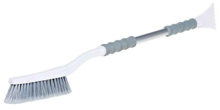 Щетка для снега со скребком 89 см, с распущенной щетиной