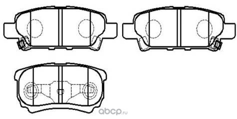Колодки тормозные задние Mitsubishi Lancer/Outlander 03-