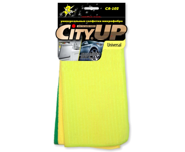 Салфетка микрофибра 30х30 набор 3шт City Up
