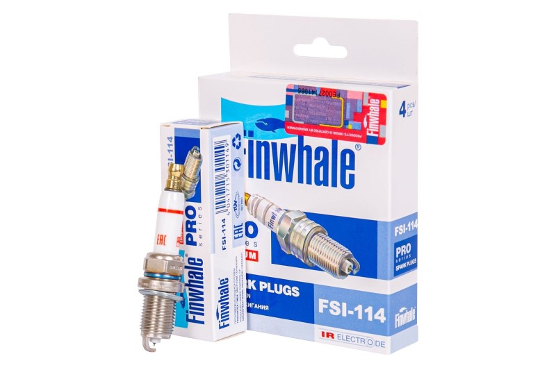 Свеча Finwhale FSI-114 иридиевая Audi A4 (B7) 2.0 A4 (B8) 1.8, 2.0, Volkswagen Golf V 2.0, Golf VI 1.8, 2.0, Tiguan