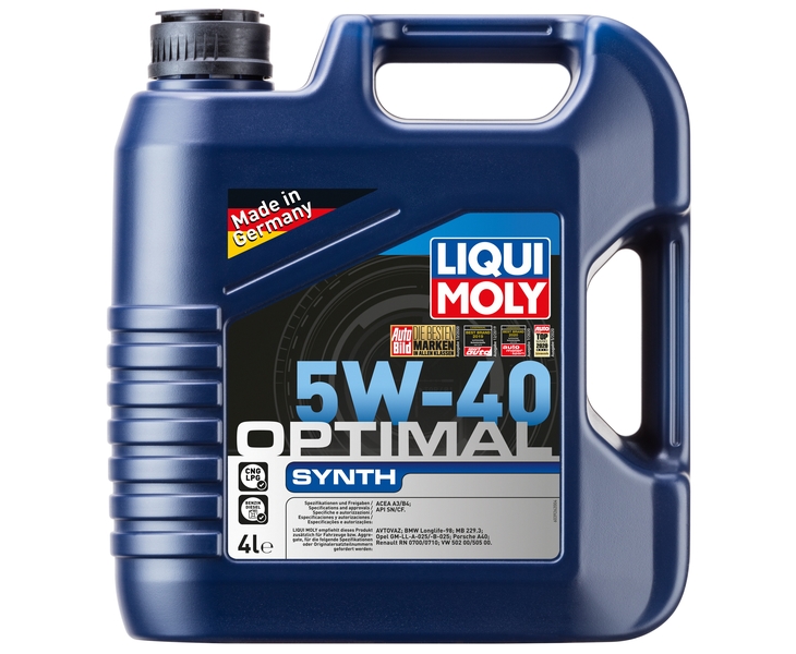 Масло моторное LIQUI MOLY OPTIMAL Synth 5W40 4л. синтетика /SM/CF/