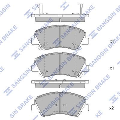 Колодки передние Hyundai Solaris, CRETA 2.0; Kia RIO  4 =SP1399A=