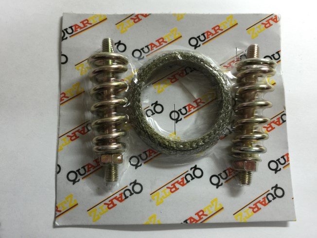 Кольцо глушителя графит с крепежом Renault Logan Sandero Lada Largus 8 кл (+2пружинф+2болта)