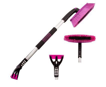 Щетка для снега City Up CA-58 со скребком и мягкой ручкой 90см