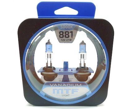 Лампа MTF H27-12-27 (881) 5000K Vanadium NEW набор 2шт