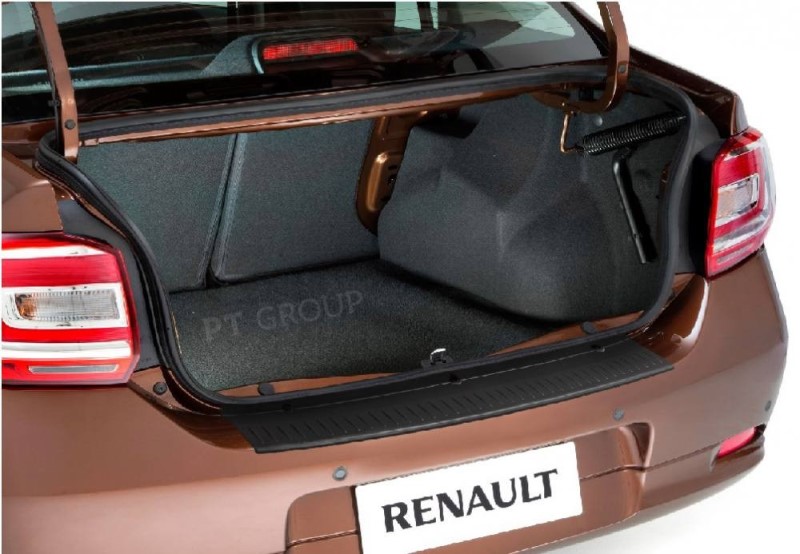 Накладка на задний бампер Renault Logan с 2014 (ABS)