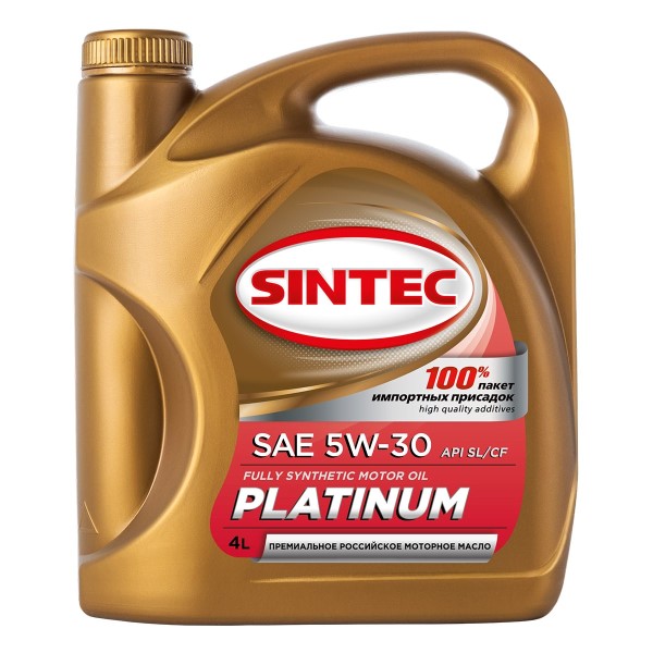 Масло моторное Sintec Platinum SAE 5w-30 API SL/CF синт.  4л