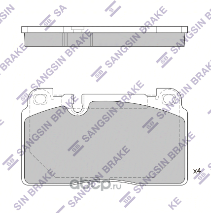 Колодки тормозные дисковые Audi Q5 2.0TFSI/3.0TFSI/2.0TDI/3.0TDI 08) SP1960