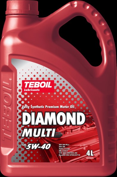 Масло моторное TEBOIL DIAMOND MULTI 5W40 SN/SN (4л.) синт. (бенз. диз. газ.)