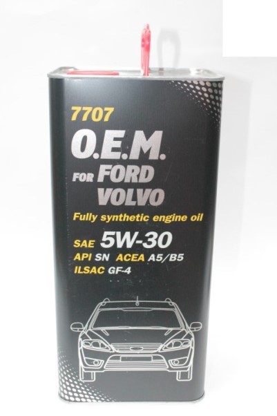 Масло моторное MANNOL O.E.M. 7707 Ford Volvo 5W30 (5л.) синт. (бенз., диз.)