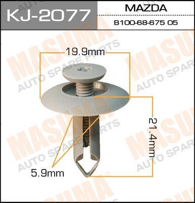 Пистон (клипса крепежная пласт.) KJ-2077 салонная серая