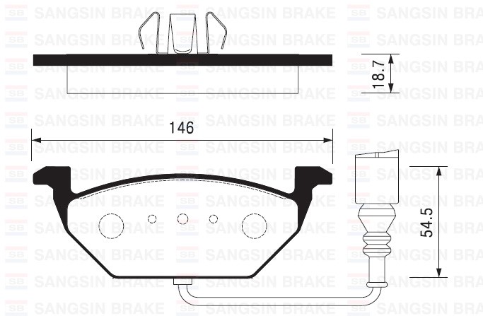 Колодки тормозные передние Audi A3 )03/VW G4/G5/Skoda OCTAVIA 1.4/1.6/1.9D