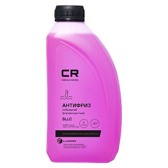 Антифриз Carville Racing (-40С) P-OAT, красный лобридный флуоресцентный Toyota, Lexus, Hyundai, Kia 1л.