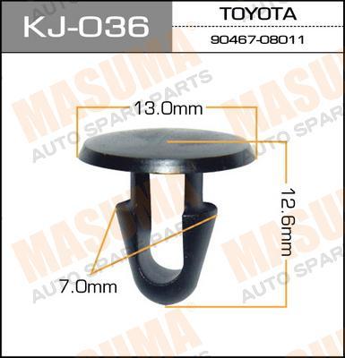 Пистон (клипса крепежная пласт.) KJ-036/K-036