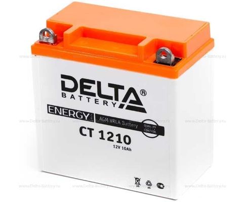 Аккумулятор 12V10Ah для скутеров DELTA (YB9A-A, YB9-B, 12N9-4B-1) прям. поляр. (137*77*135 пуск. ток 100A)
