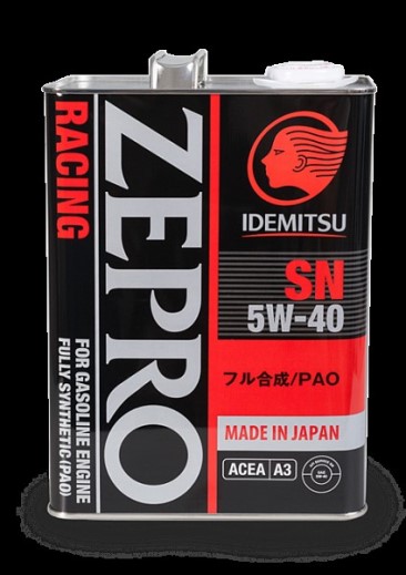 Масло моторное IDEMITSU Zepro Racing 5W40 SN (4л.) синт.