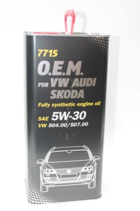 Масло моторное MANNOL O.E.M. 7715 Volkswagen Audi Skoda 5W30 (5л.) синт. (бенз., диз.)