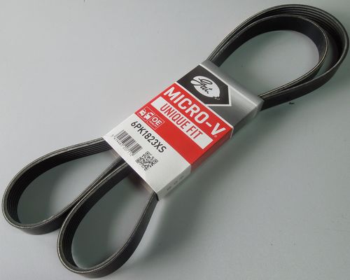 Ремень поликлин. 6PK1823 генератора Logan 1,6л 16кл., Sandero, Largus, Duster с ГУР и кондиционером 6-ручьевой