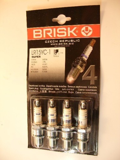 Свечи BRISK  Super-R  LR 15YC-1 для ВАЗ  8кл. инж. (0086)