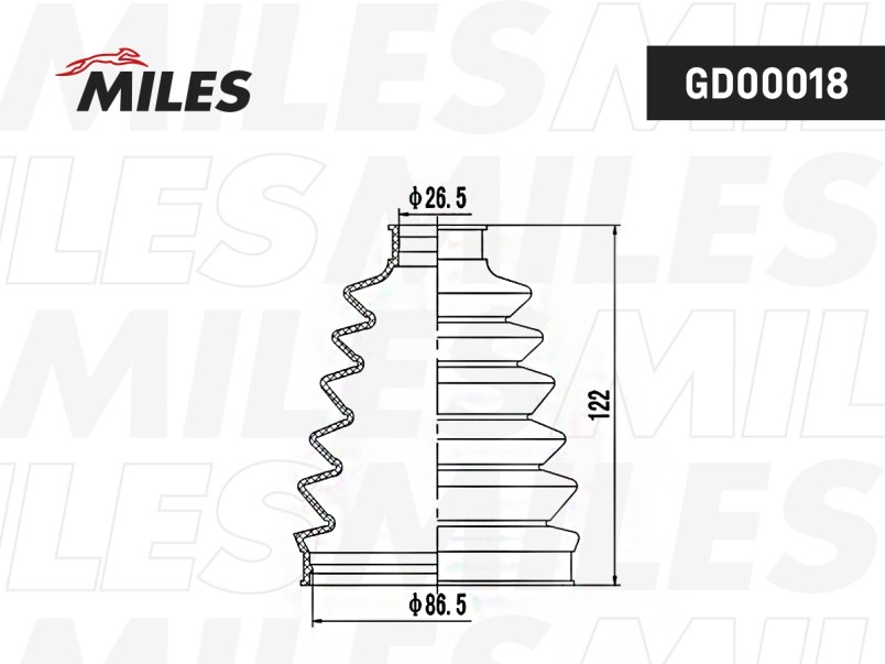 Пыльник ШРУС RENAULT DUSTER/FLUENCE/MEGANE III 1.4TCE-2.0 07- наружн. GD00018