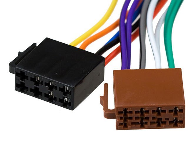 Евроразъем на магнитоллу ISO 2 гнезда акустика+питание REXANT (2шт)