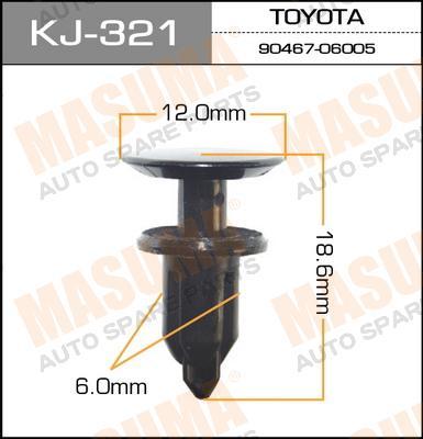 Пистон (клипса крепежная пласт.) KJ-321