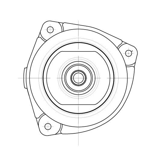 Опора стойки Nissan Note 06- Tiida 04- перед. лев. (без подш.)