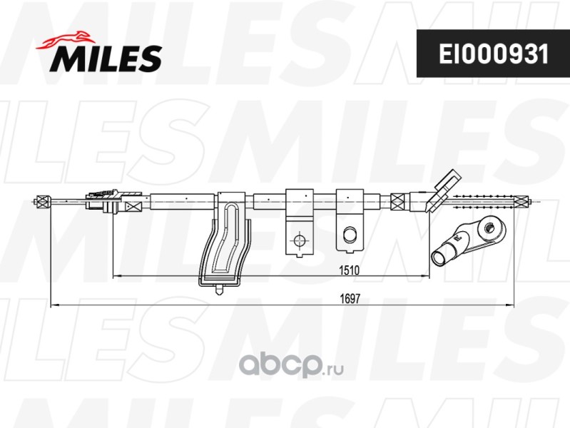 Трос стояночного тормоза правый X-TRAIL (T31) EI000931