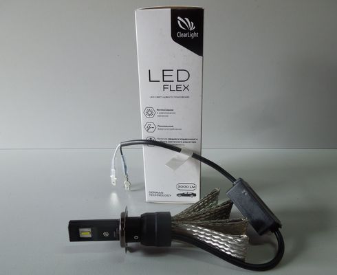 Лампа H7-12V 3000LM, 5000К 24Вт светодиод LED  Flex 1 шт (Clearlight)
