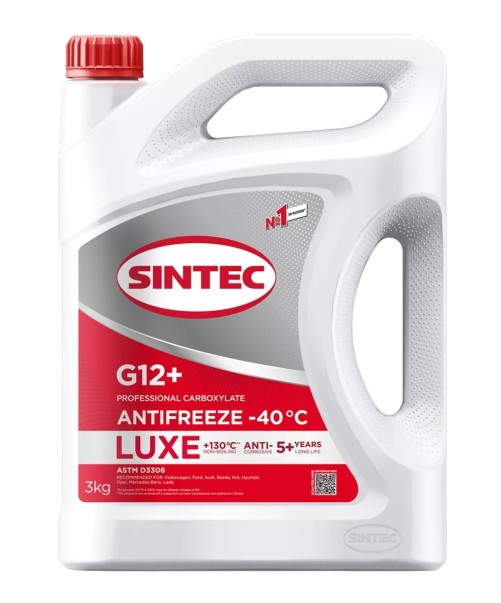 Антифриз Sintec LUX -40 G-12+  3кг. красный
