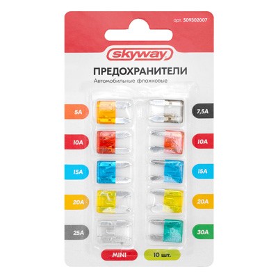 Набор предохранителей флажковых MINI 5-30А /10 шт/