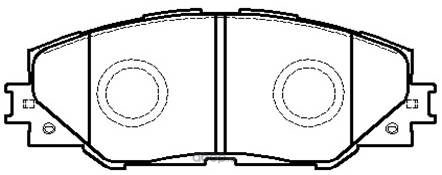 Колодки тормозные Toyota AURIS 06 =)/Corolla 02=)/RAV 4 06=) передние