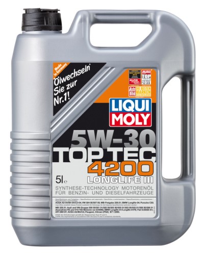 Масло моторное LIQUI MOLY Top Tec 4200 5W-30 A3/B4/C3 5л синтетика