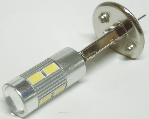 Лампа светодиодная H1-24V 10 диодов SMD белая (5730) (P14,5s) (Автосвет)