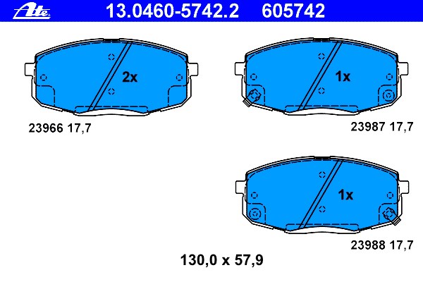 Колодки тормозные передние Kia Ceed