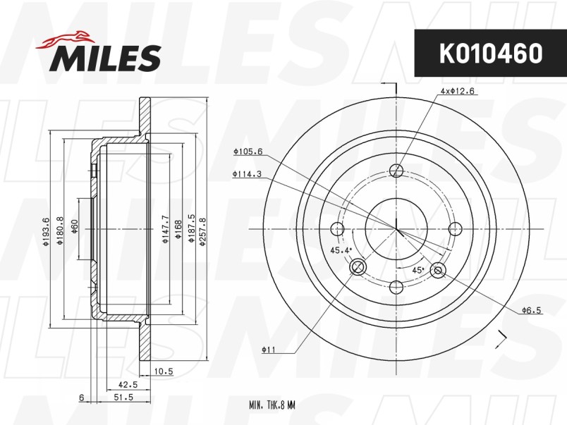 Диск тормозной задний Chevrolet Lacetti 05-